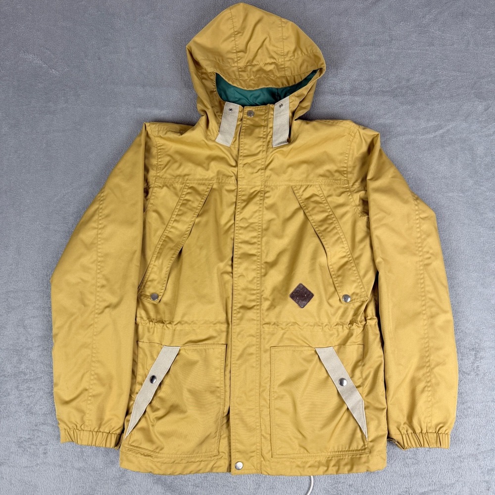 Burton Dryride Da Nang Hooded Parka Jacket Mens‎ Medium Mustard Yellow 10105 VN